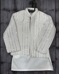 Boys Prince Coat Suit | White