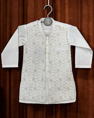 Boys Price Coat Suit | White