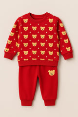 Boys Printed Tracksuit - Red