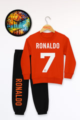 Boys Ronaldo Tracksuit - Red & Black