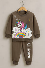 Girls Printed Tracksuit - Unicorn