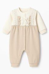 Newborn Romper Outfit - Beige