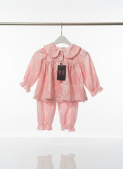 Girls Pink Bow Print Co-Ord Set (Shein Article)