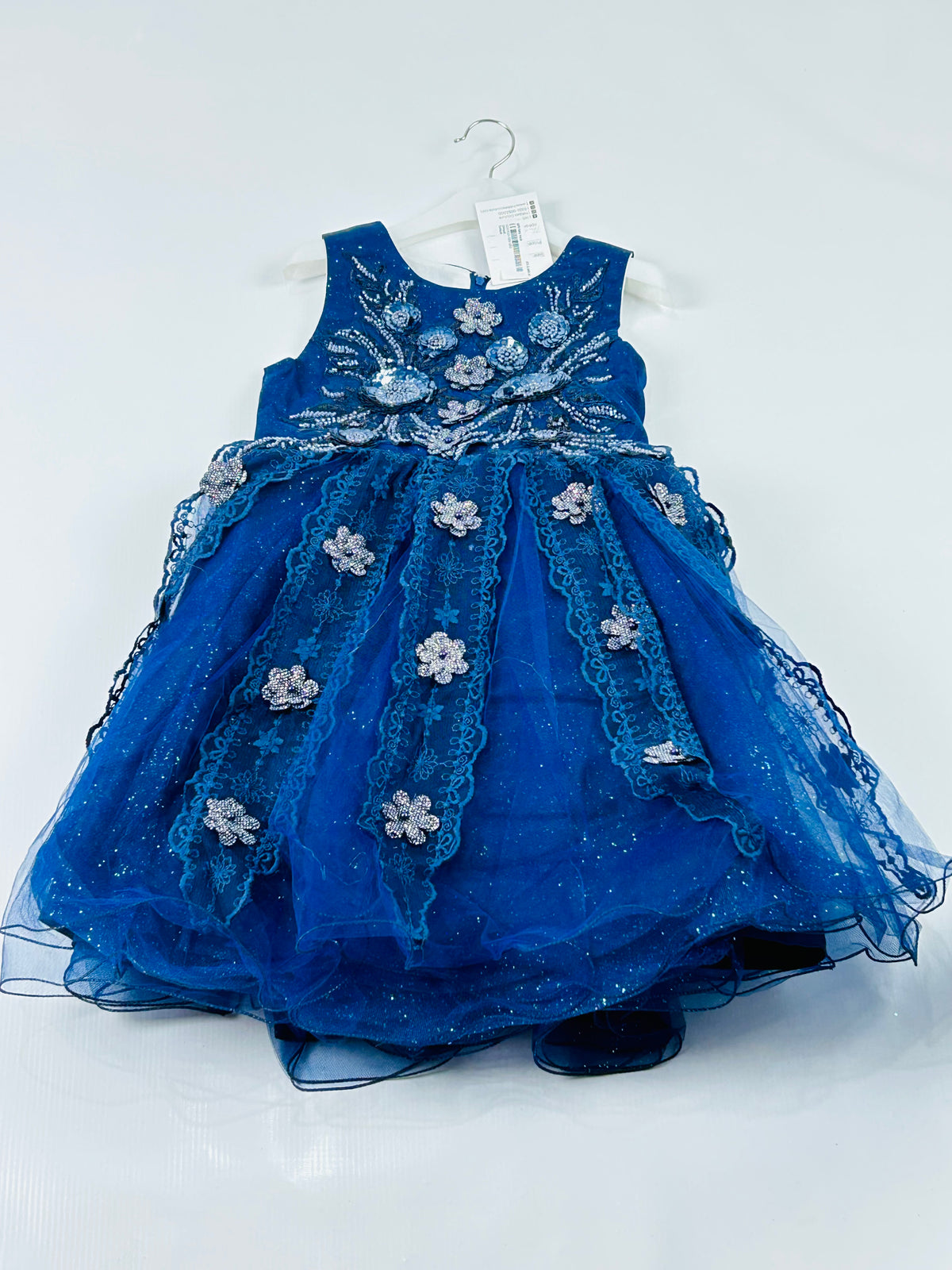 Girls’ Royal Blue Enchanted Floral Gala Dress