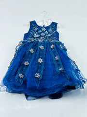 Girls’ Royal Blue Enchanted Floral Gala Dress