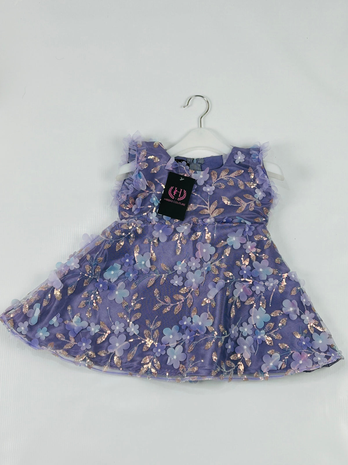 Girls’ Floral Sequin Tutu Party Dress