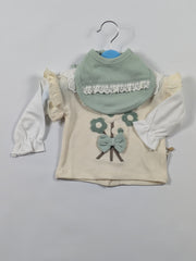 Green Floral Ruffle 3 Piece Set