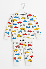 Girls Printed Tracksuit - White