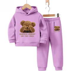 Girls Printed Tracksuit - Teddy Bear
