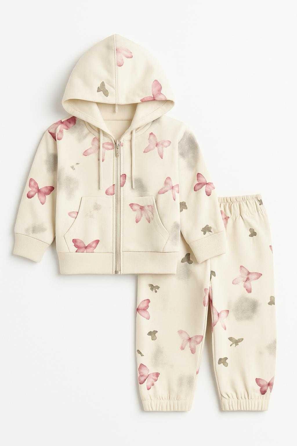 Beautiful Butterfly Design Hoodie Set