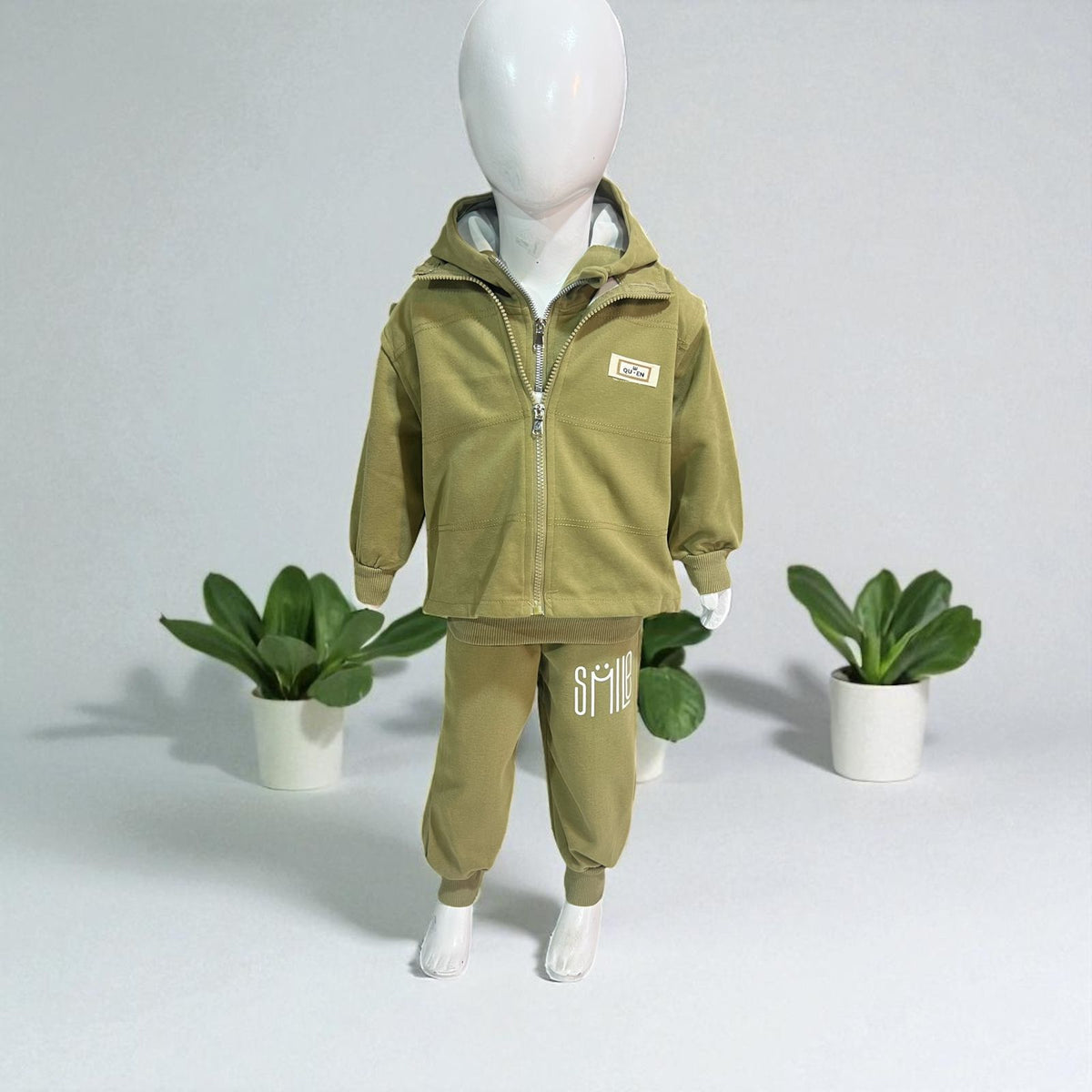 Boys Green Printed Tracksuit | 3 Piece Set