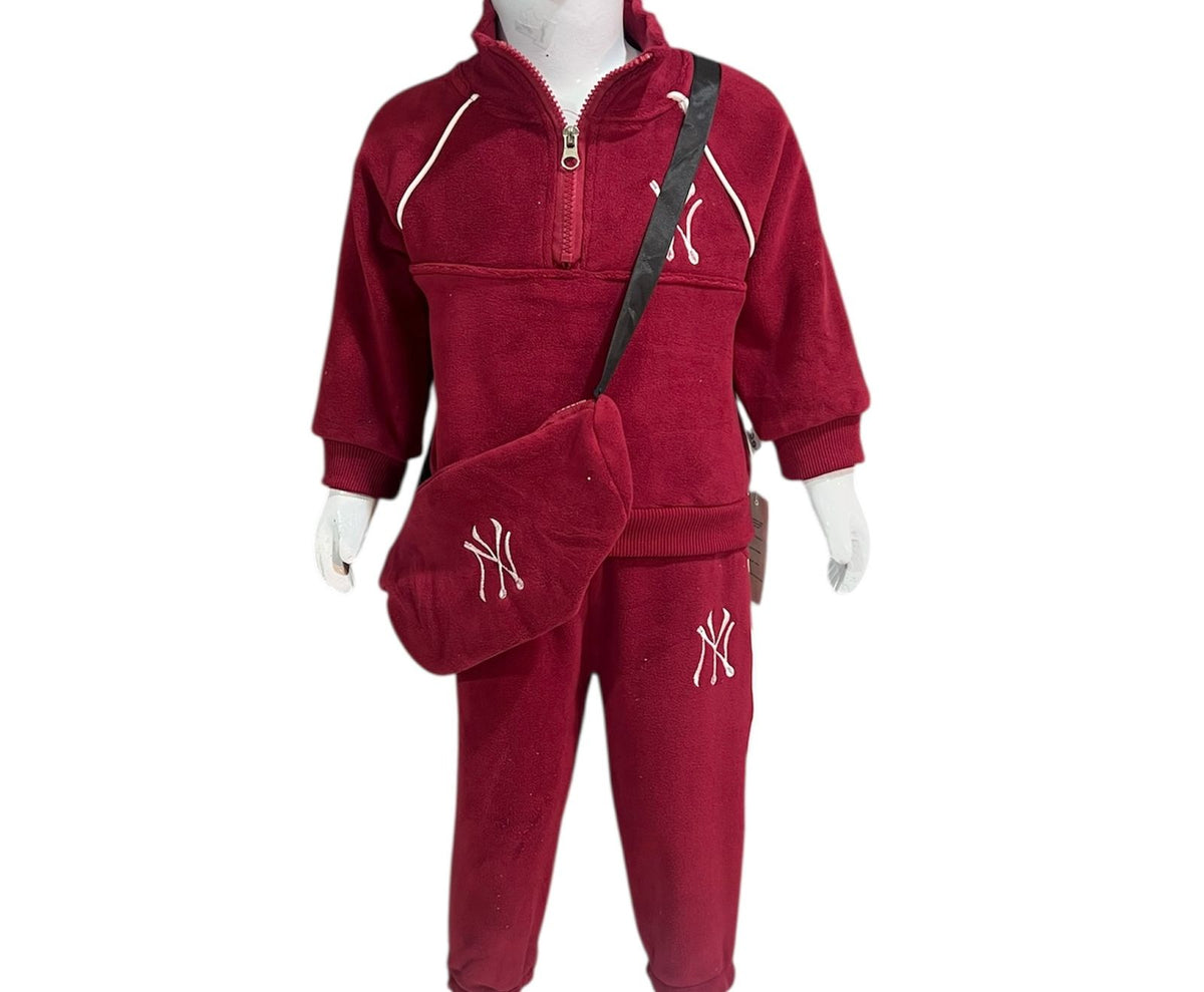 Boys Printed Tracksuit | Red Colour