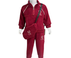 Boys Printed Tracksuit | Red Colour