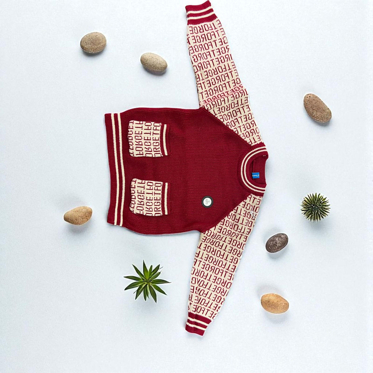 Boys Sweater Rabit Wool | Red Colour