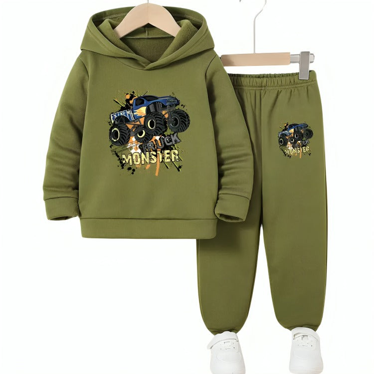 Monster Truck Winter Hoodie & Jogger Set