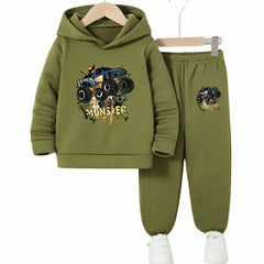 Monster Truck Winter Hoodie & Jogger Set