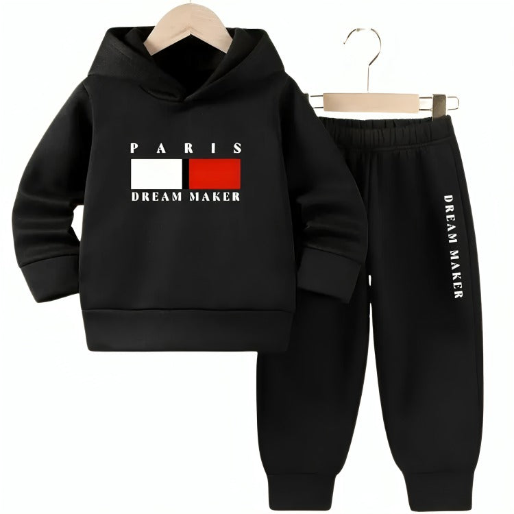 Paris Dream Maker Black Hoodie Tracksuit