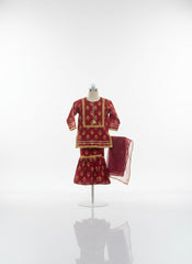 Classic Red & Gold Embroidered Traditional Set