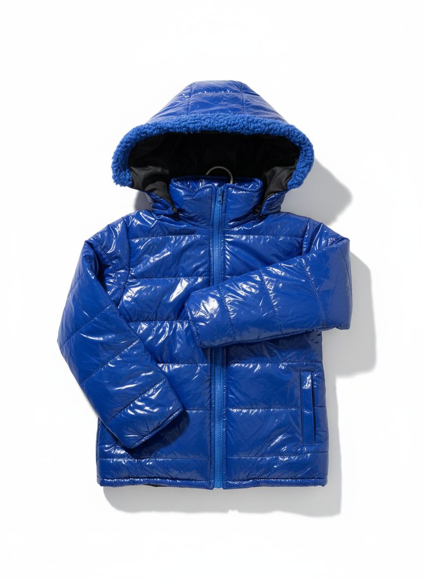 Royal Blue Winter Puffer Jacket